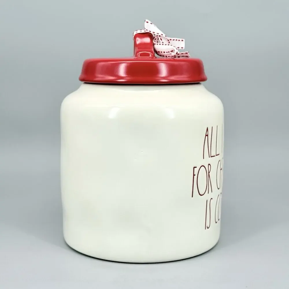 Rae Dunn Artisan Collection All I Want For Christmas Canister Cookie Jar